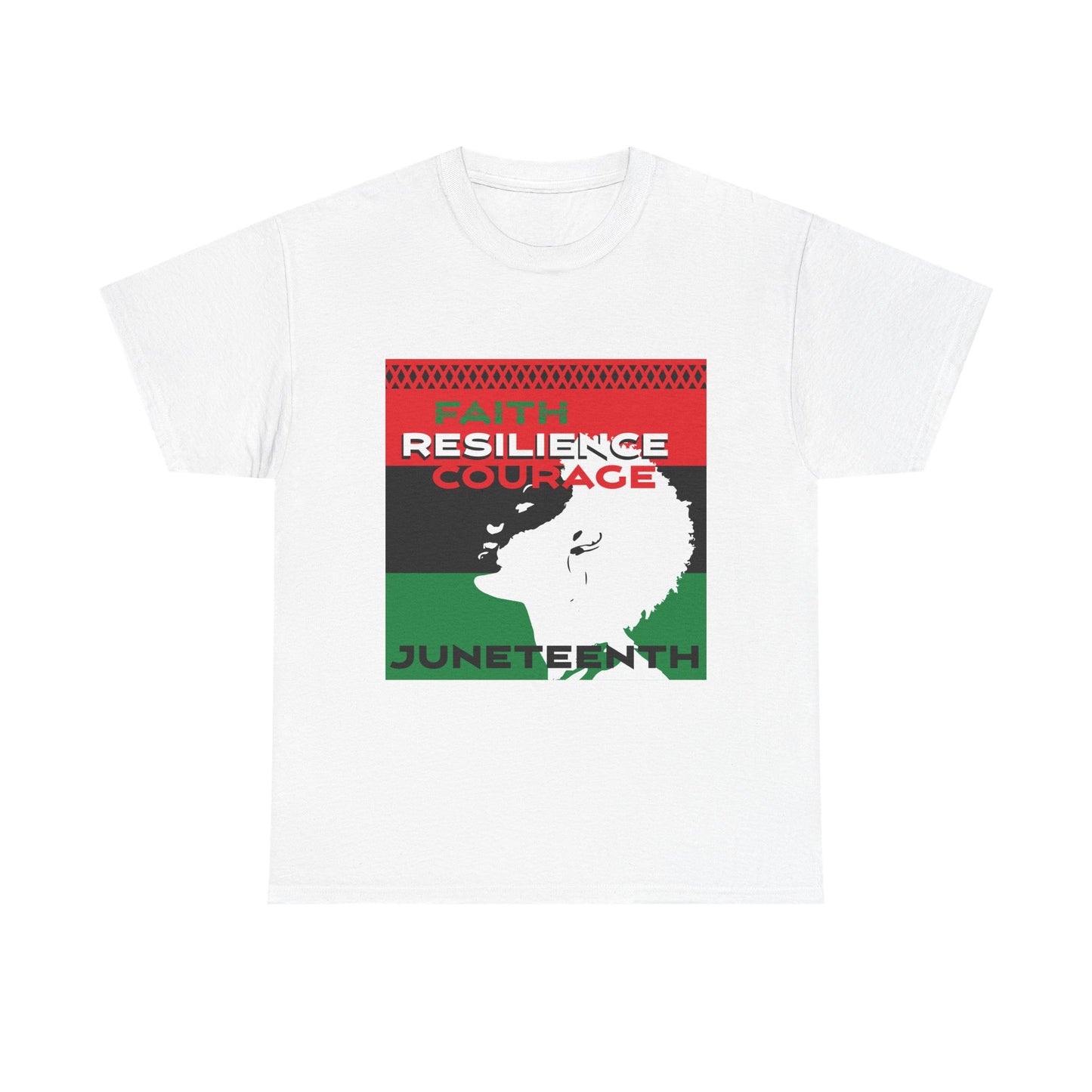 Juneteenth: Faith, Resilience, Courage Unisex Heavy Cotton Tee