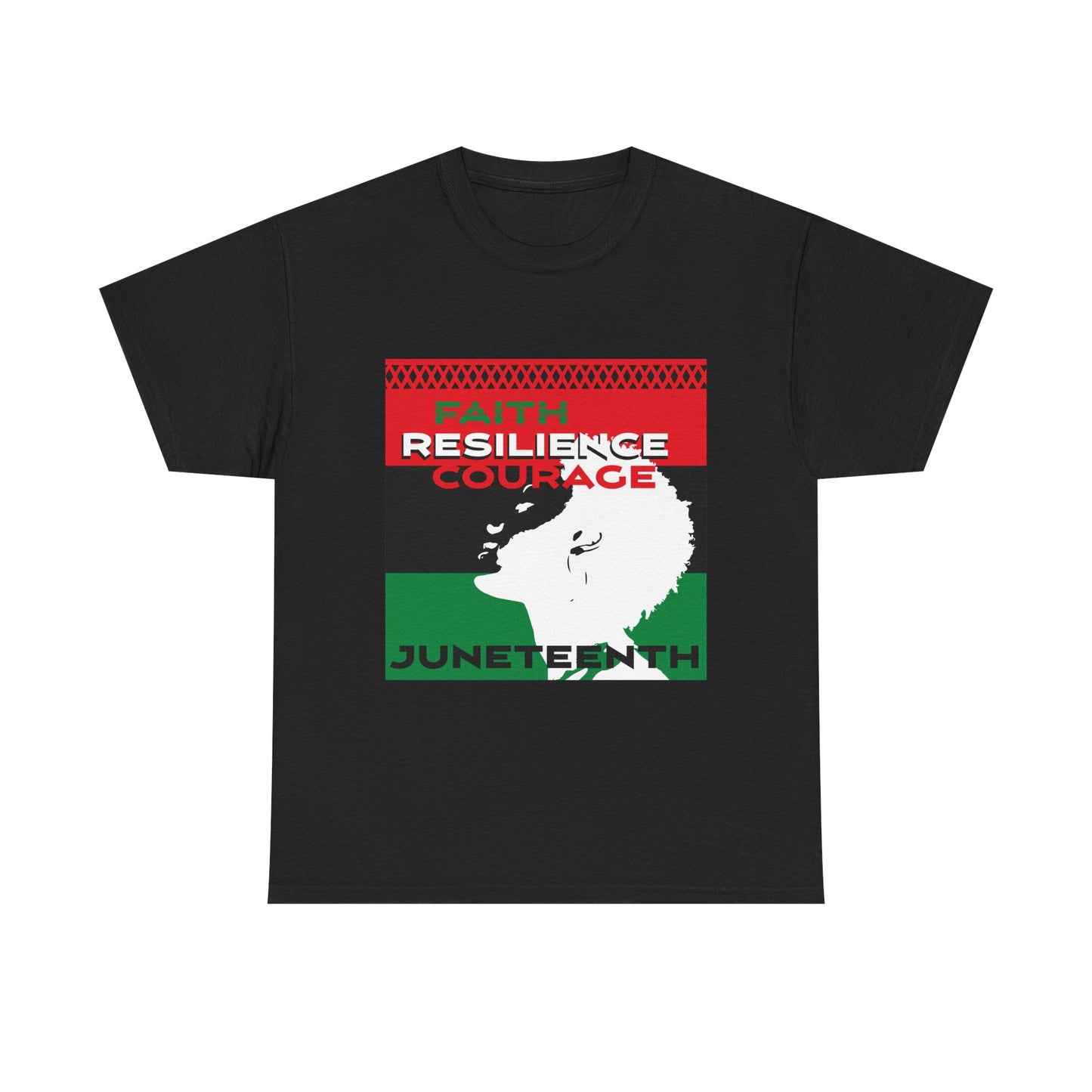 Juneteenth: Faith, Resilience, Courage Unisex Heavy Cotton Tee