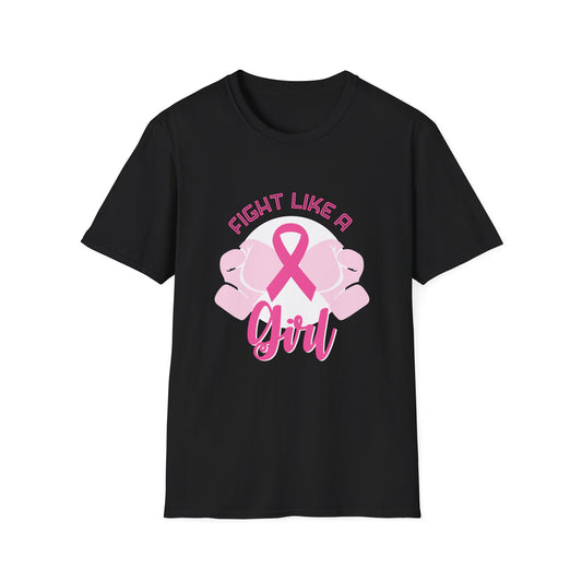 Breast Cancer Awareness: "Fight Like A Girl" Unisex Softstyle T-Shirt