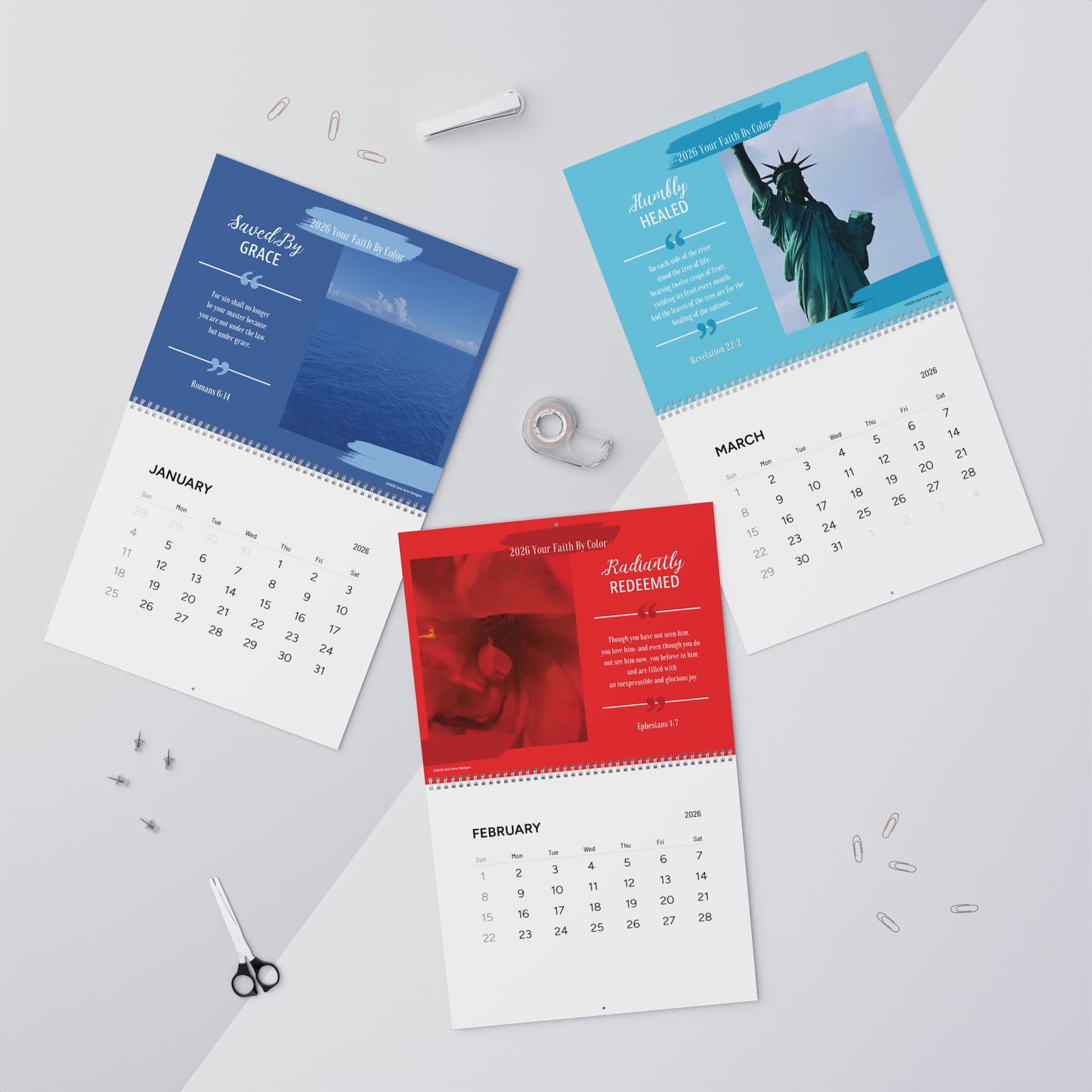 2026 Wall Calendar: Your Faith by Color