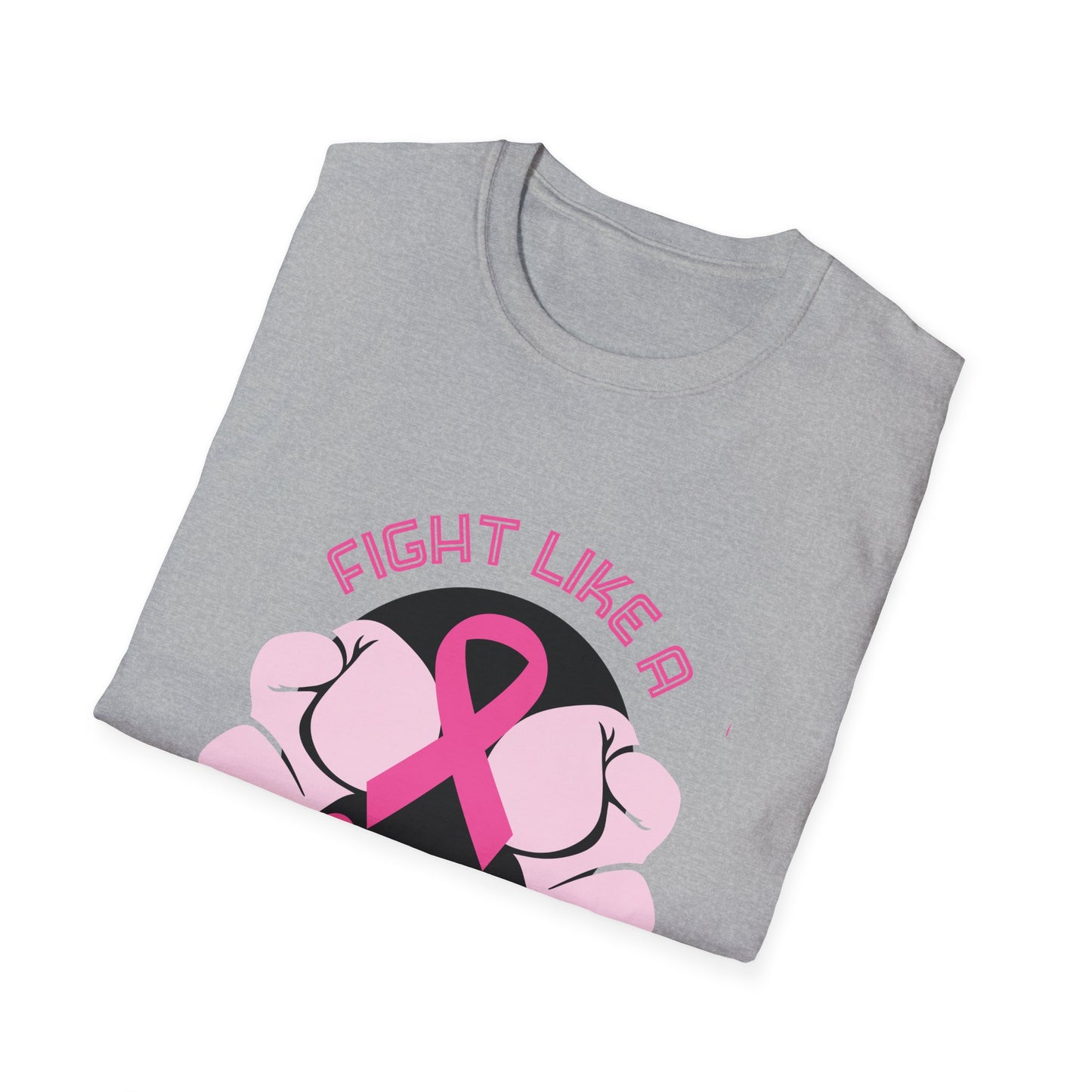 Breast Cancer Awareness: "Fight Like A Girl" Unisex Softstyle T-Shirt