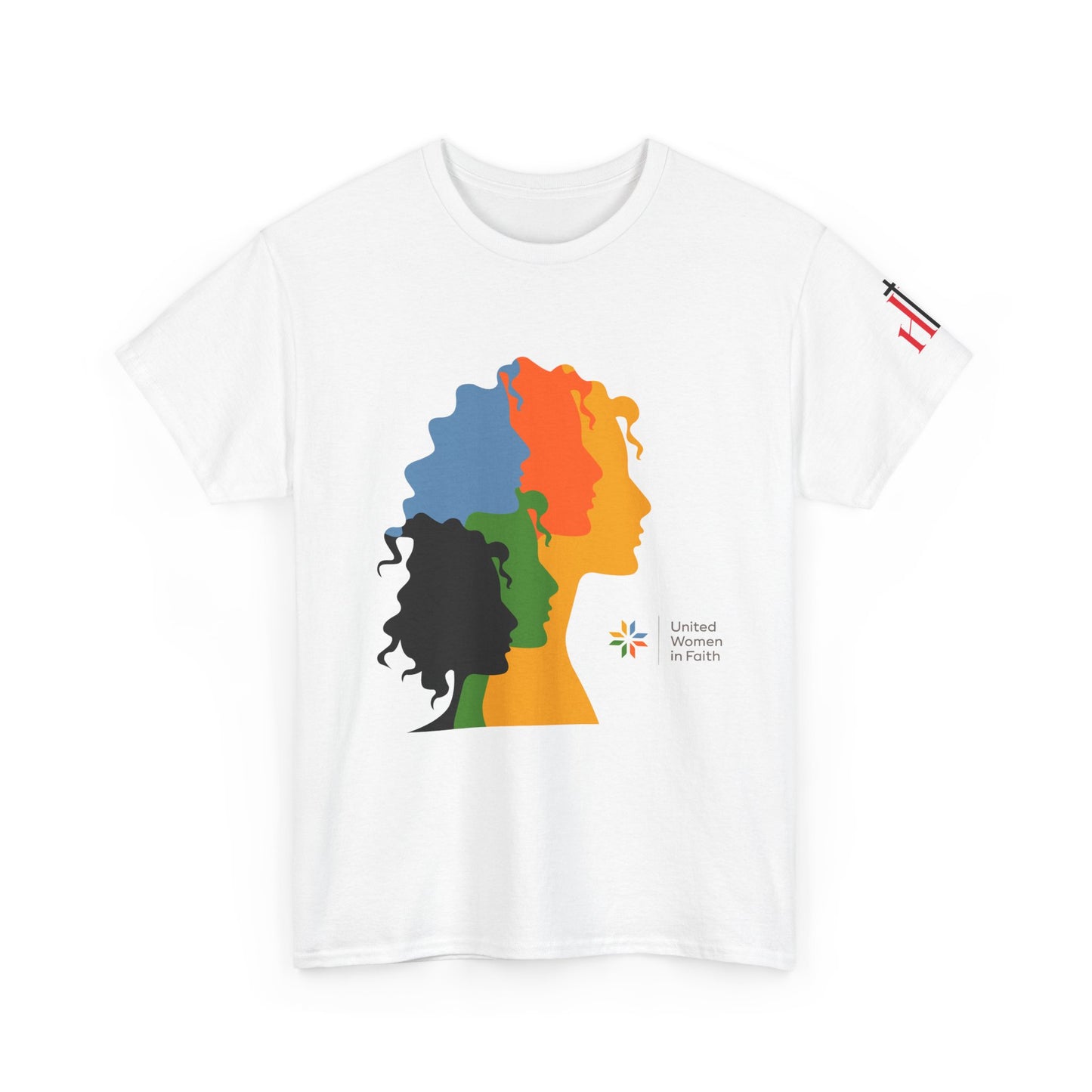 Unisex Heavy Cotton Tee - Artwork on Short Sleeves - Made Whole in Christ