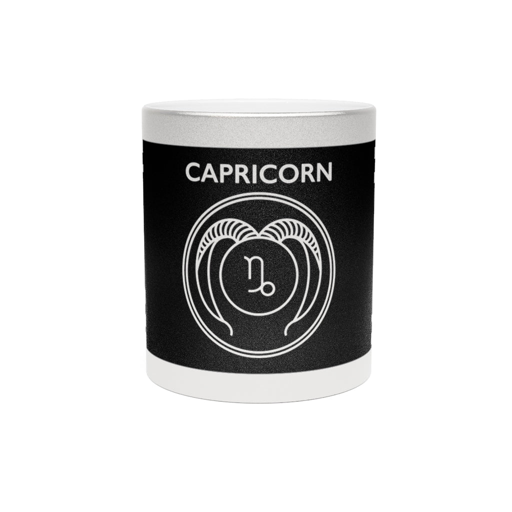 Capricorn - 11 Oz Metallic Mug (Silver / Gold)