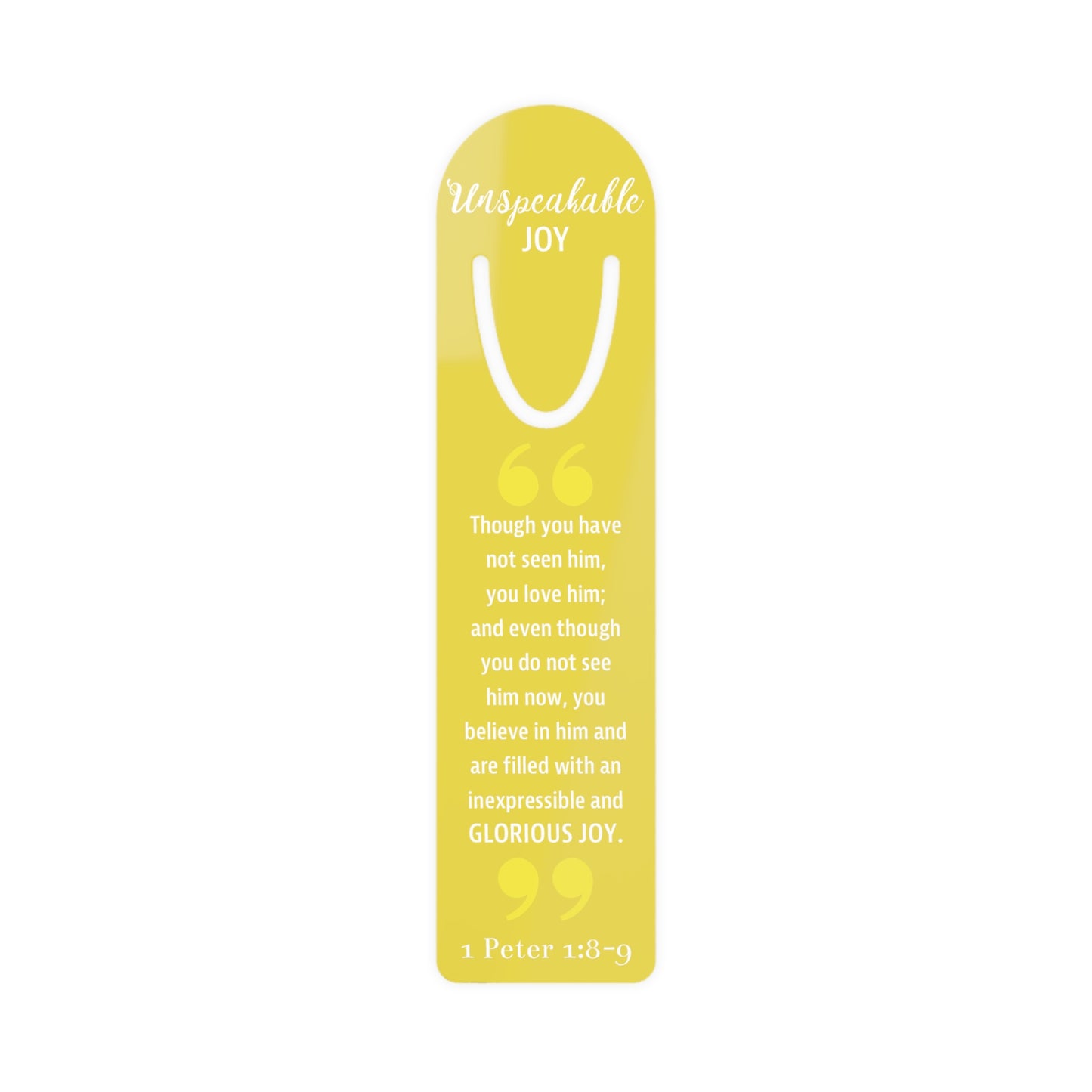 Bookmark: Your Faith By Color - Yellow