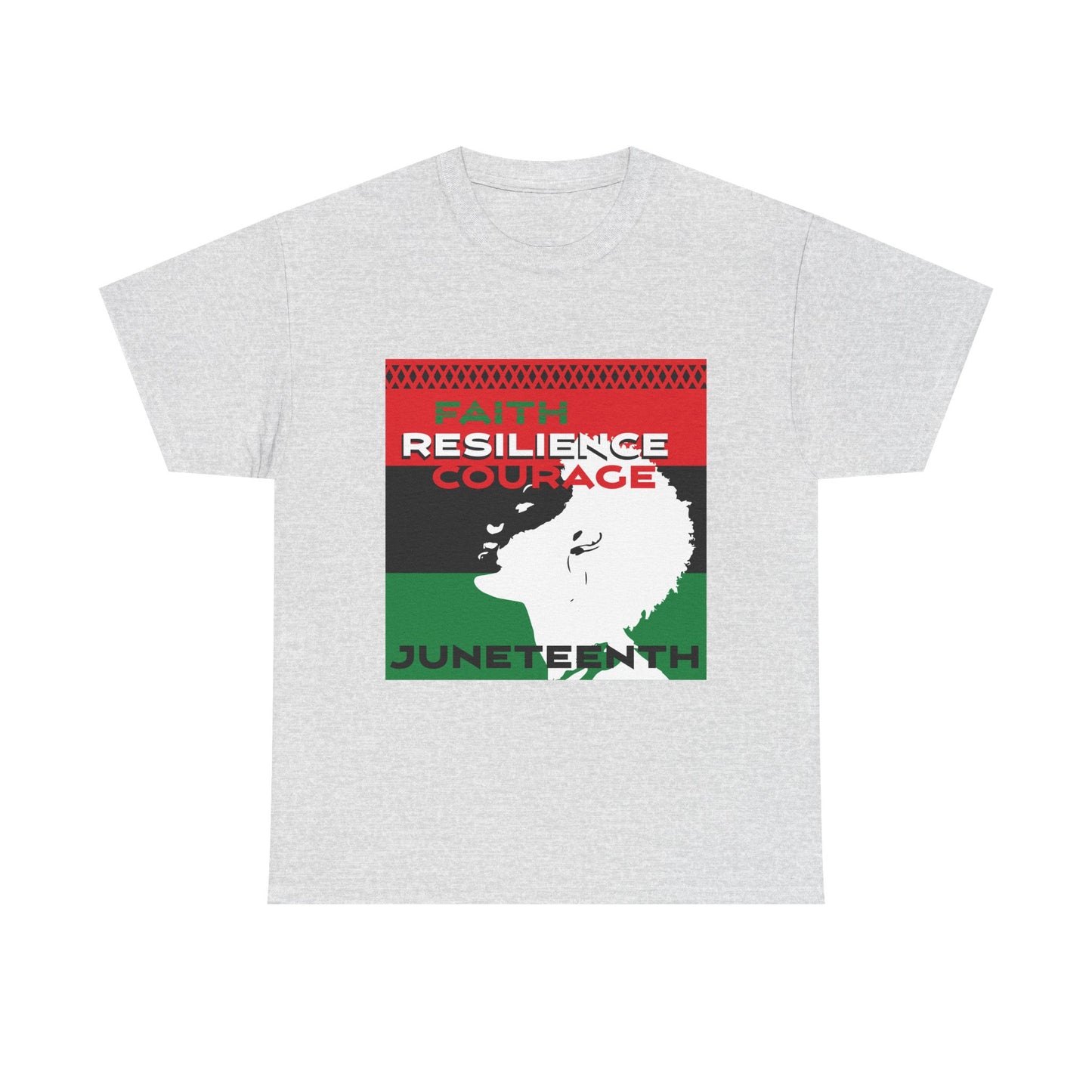 Juneteenth: Faith, Resilience, Courage Unisex Heavy Cotton Tee