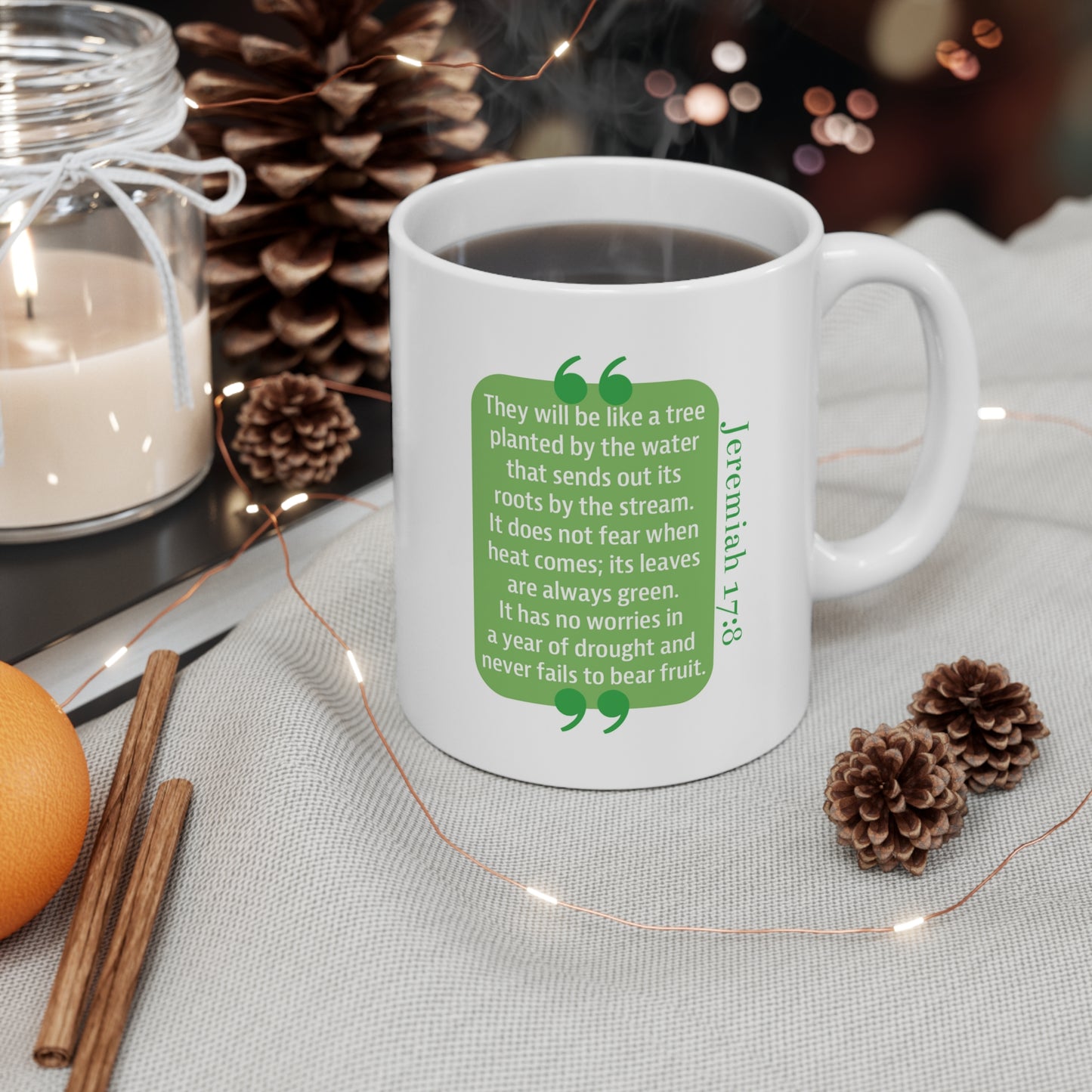 Ceramic Mug 11oz: Your Faith By Color - Green