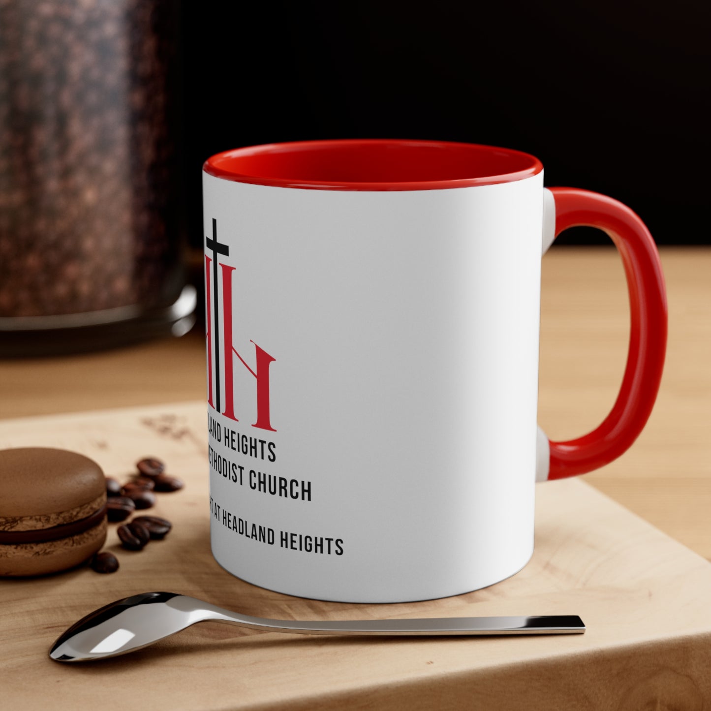 Headland Heights UMC Red Accent Coffee Mug, 11oz