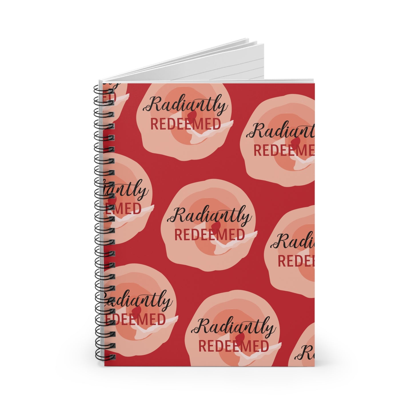 Spiral Notebook with Ruled Lines: Your Color By Faith - Red