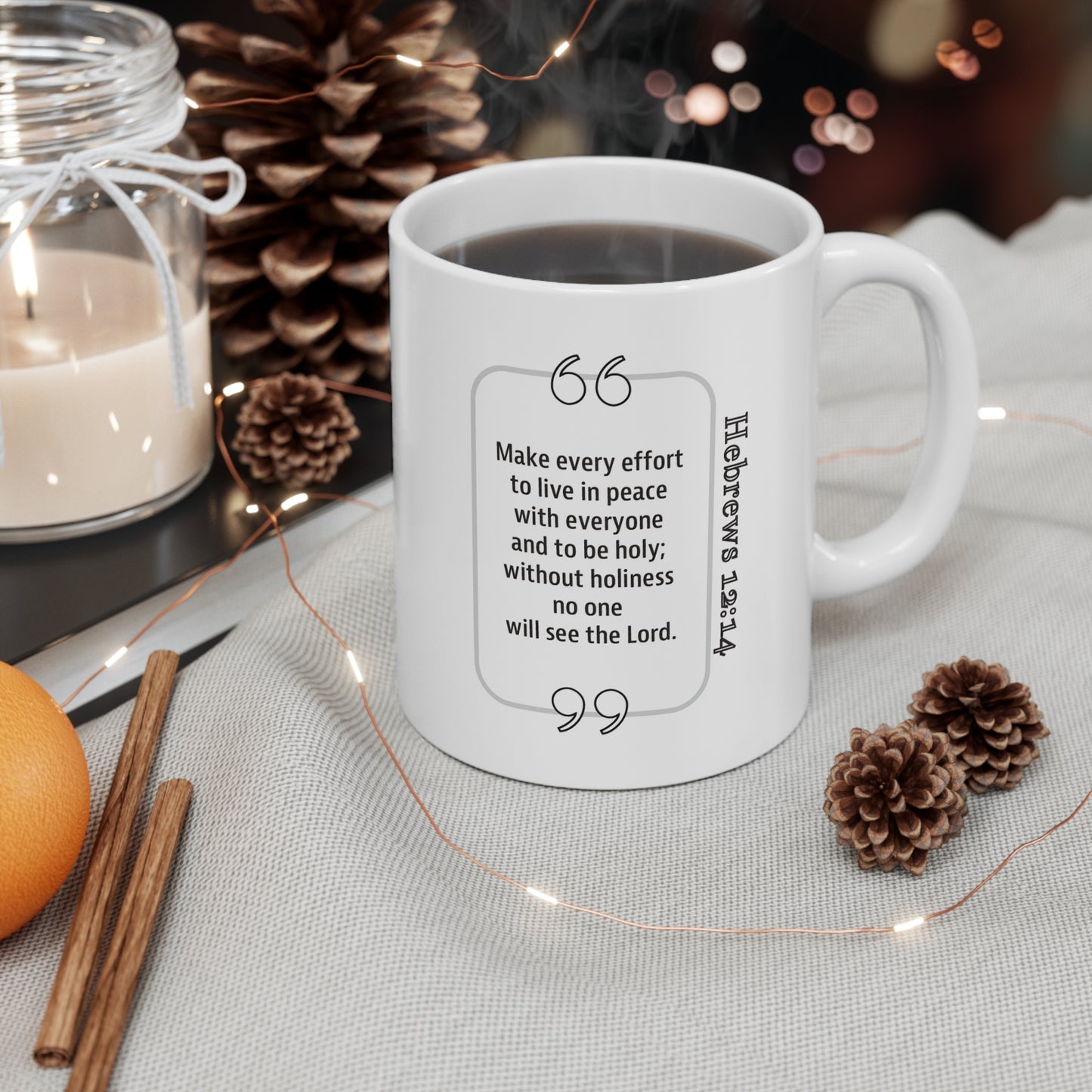 Ceramic Mug 11oz: Your Faith By Color - White