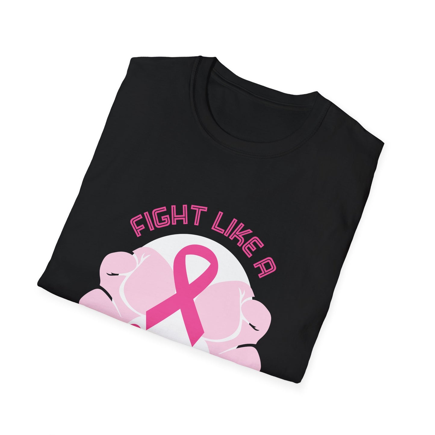 Breast Cancer Awareness: "Fight Like A Girl" Unisex Softstyle T-Shirt
