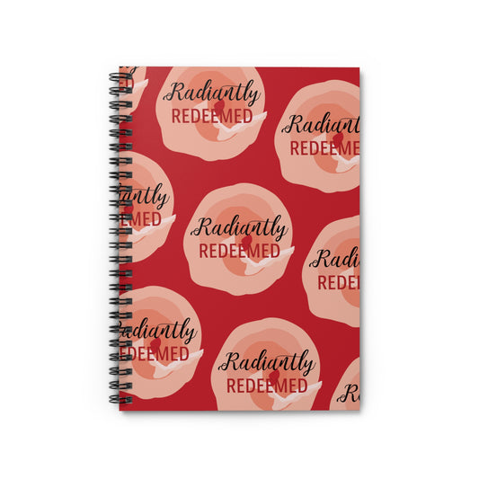 Spiral Notebook with Ruled Lines: Your Color By Faith - Red