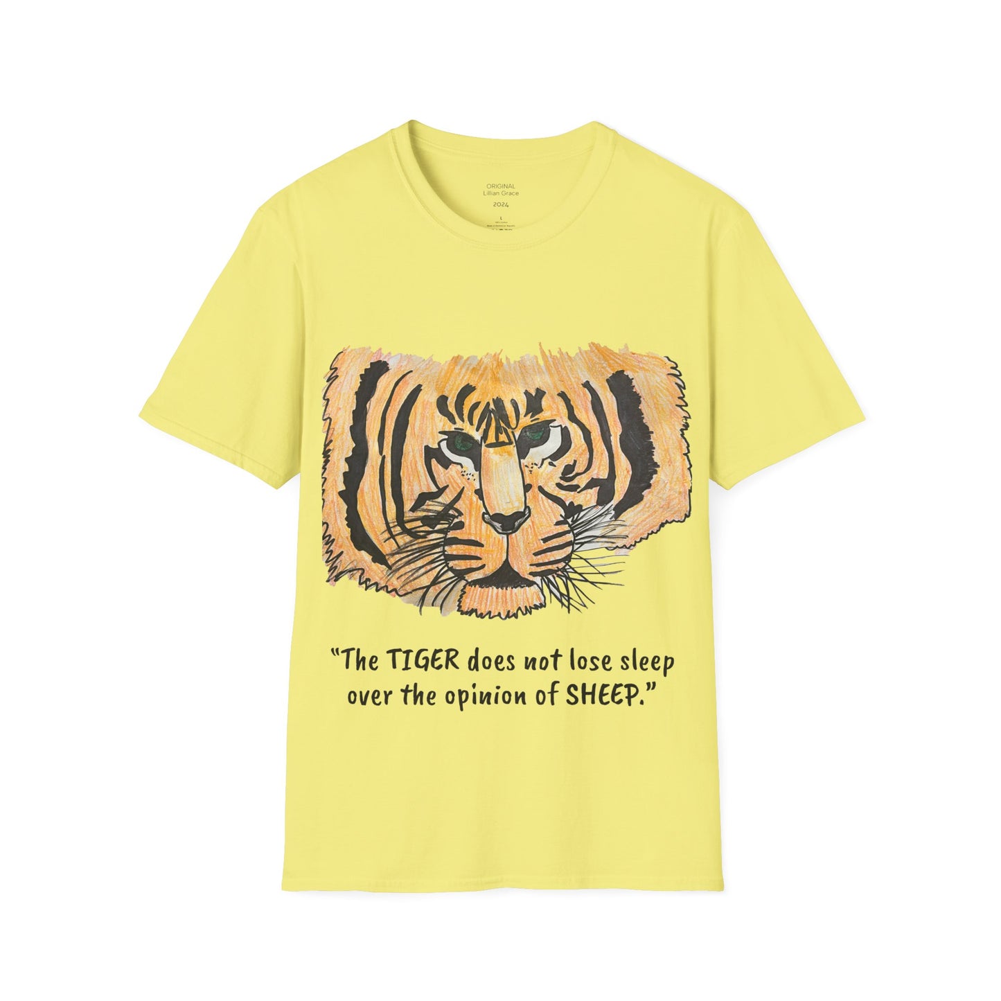Unisex Softstyle T-Shirt- Lillian's Tiger and Quote