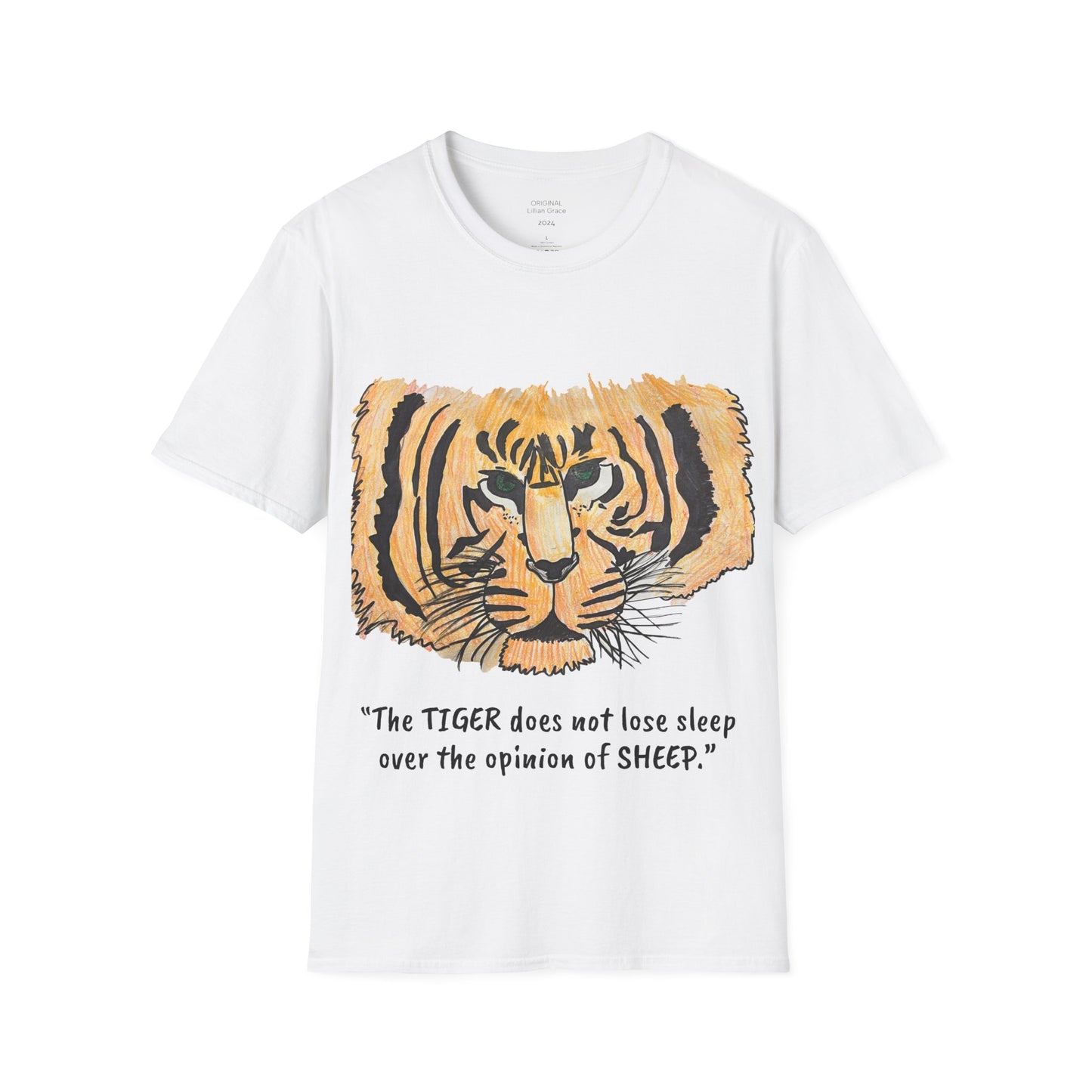 Unisex Softstyle T-Shirt- Lillian's Tiger and Quote