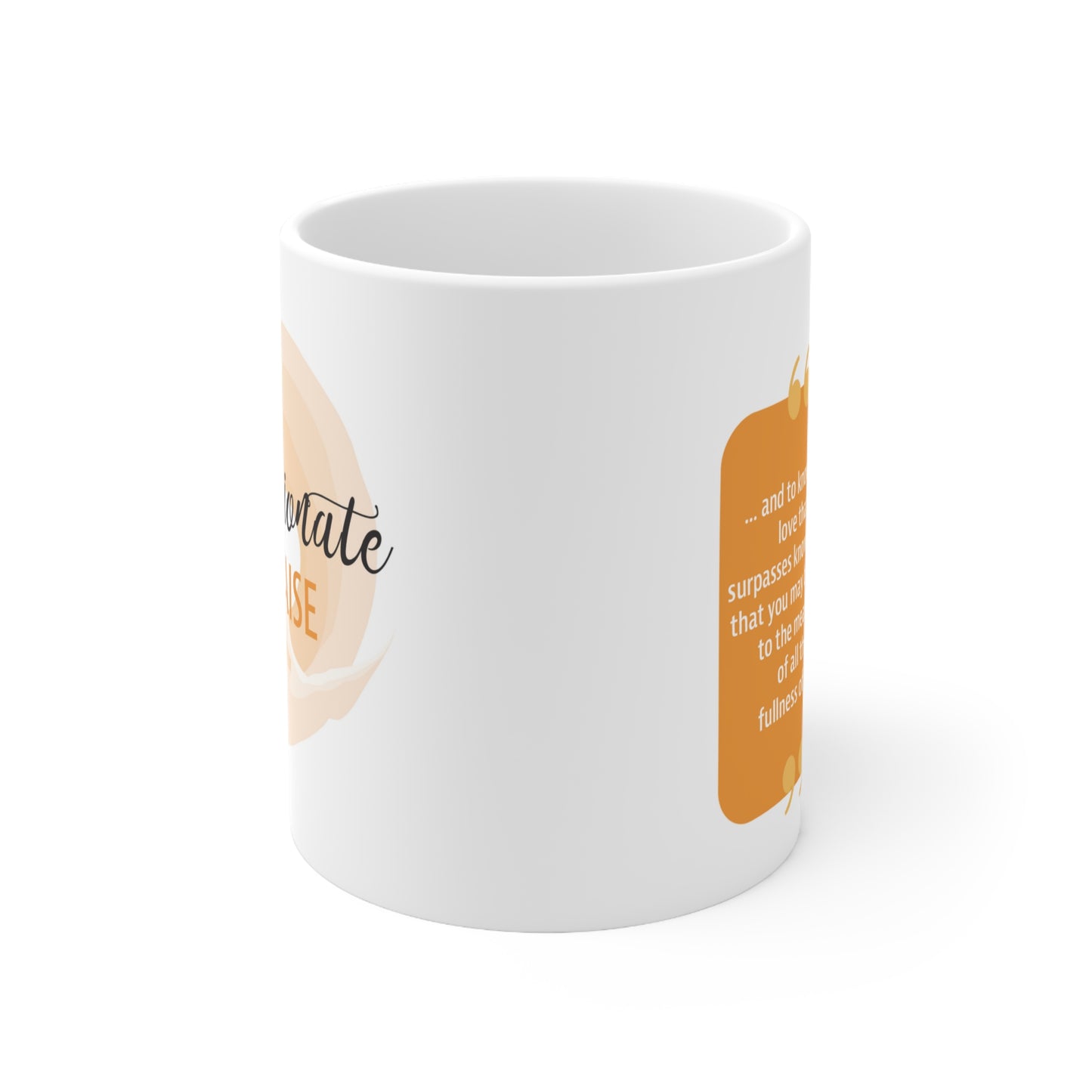 Ceramic Mug 11oz: Your Faith By Color - Orange