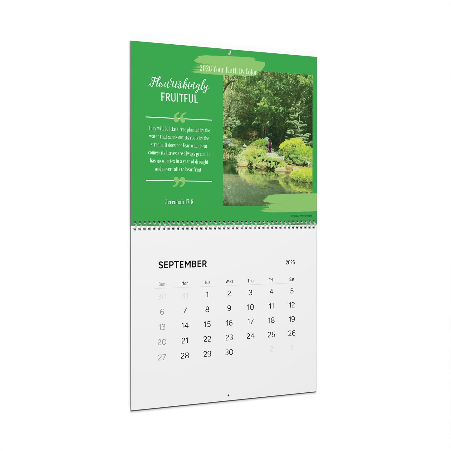 2026 Wall Calendar: Your Faith by Color