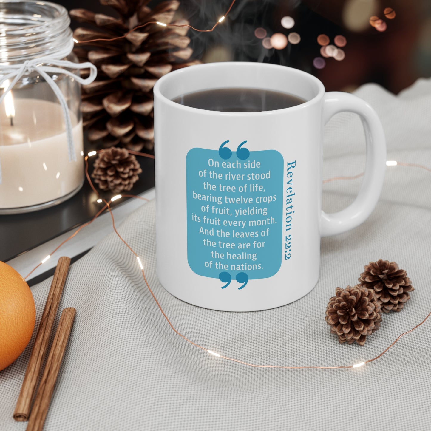 Ceramic Mug 11oz: Your Faith By Color - Aqua