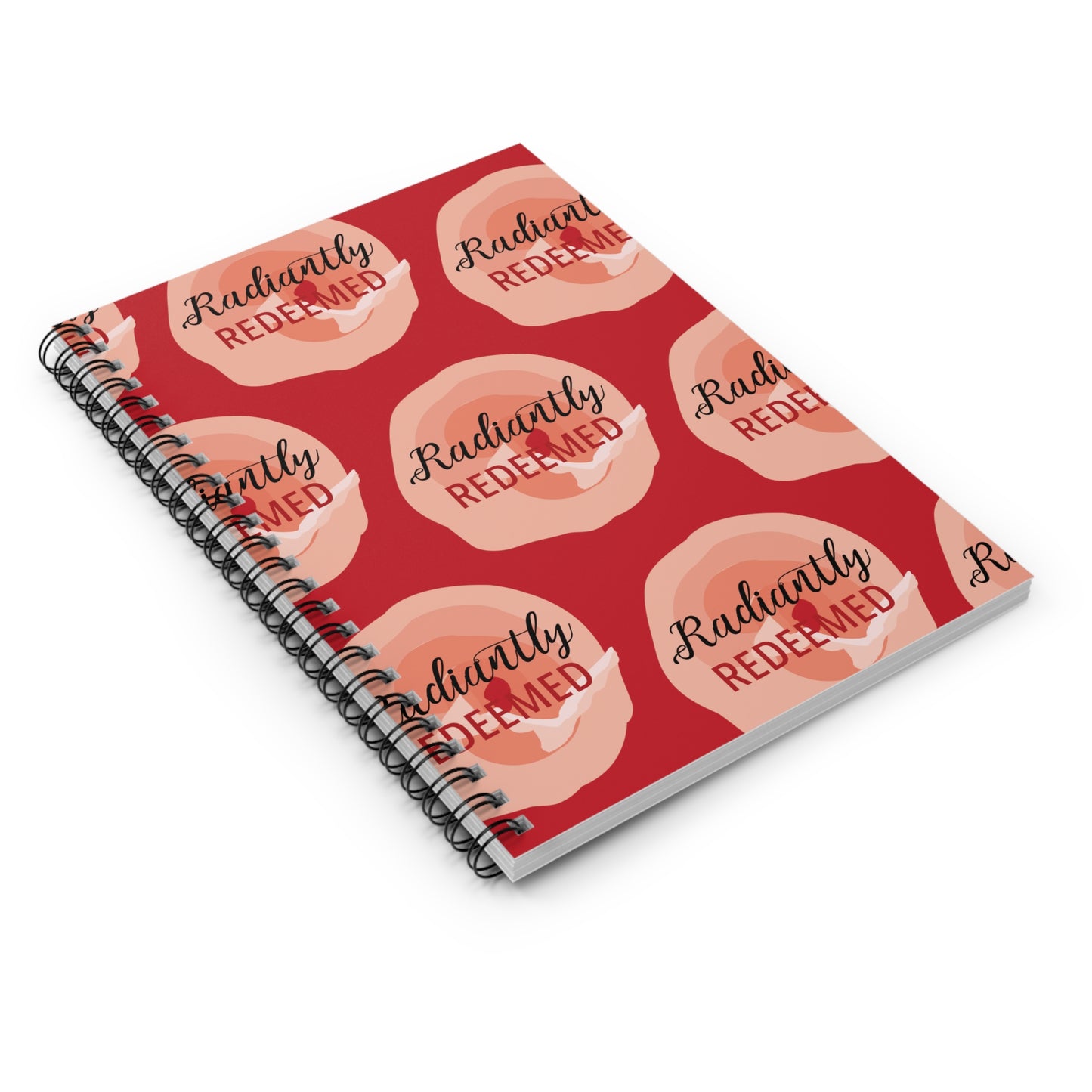 Spiral Notebook with Ruled Lines: Your Color By Faith - Red