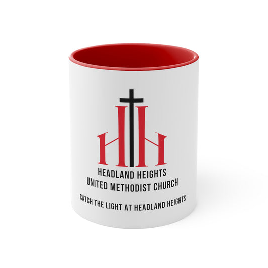 Headland Heights UMC Red Accent Coffee Mug, 11oz