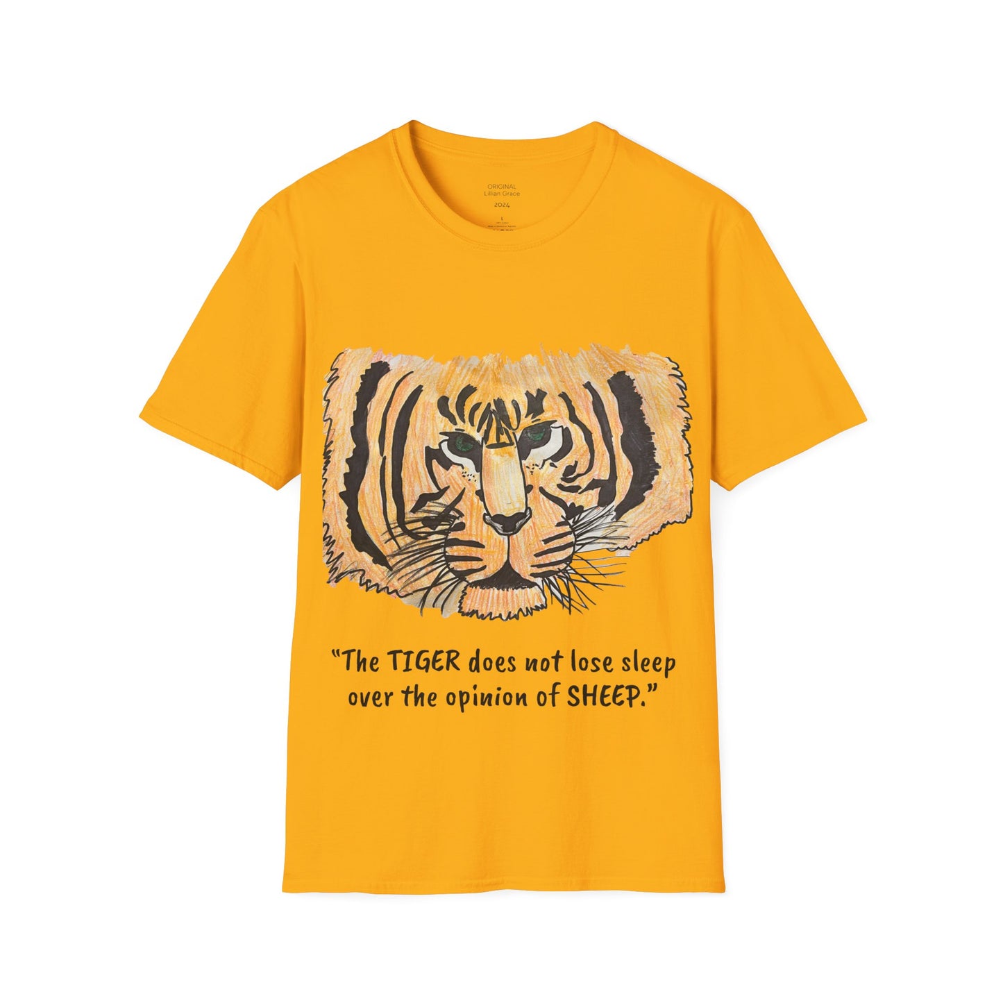 Unisex Softstyle T-Shirt- Lillian's Tiger and Quote