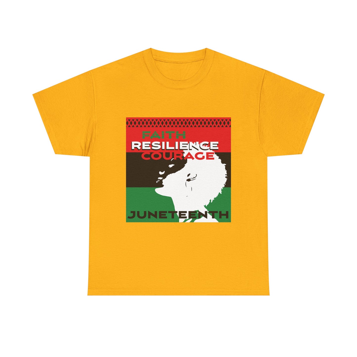 Juneteenth: Faith, Resilience, Courage Unisex Heavy Cotton Tee