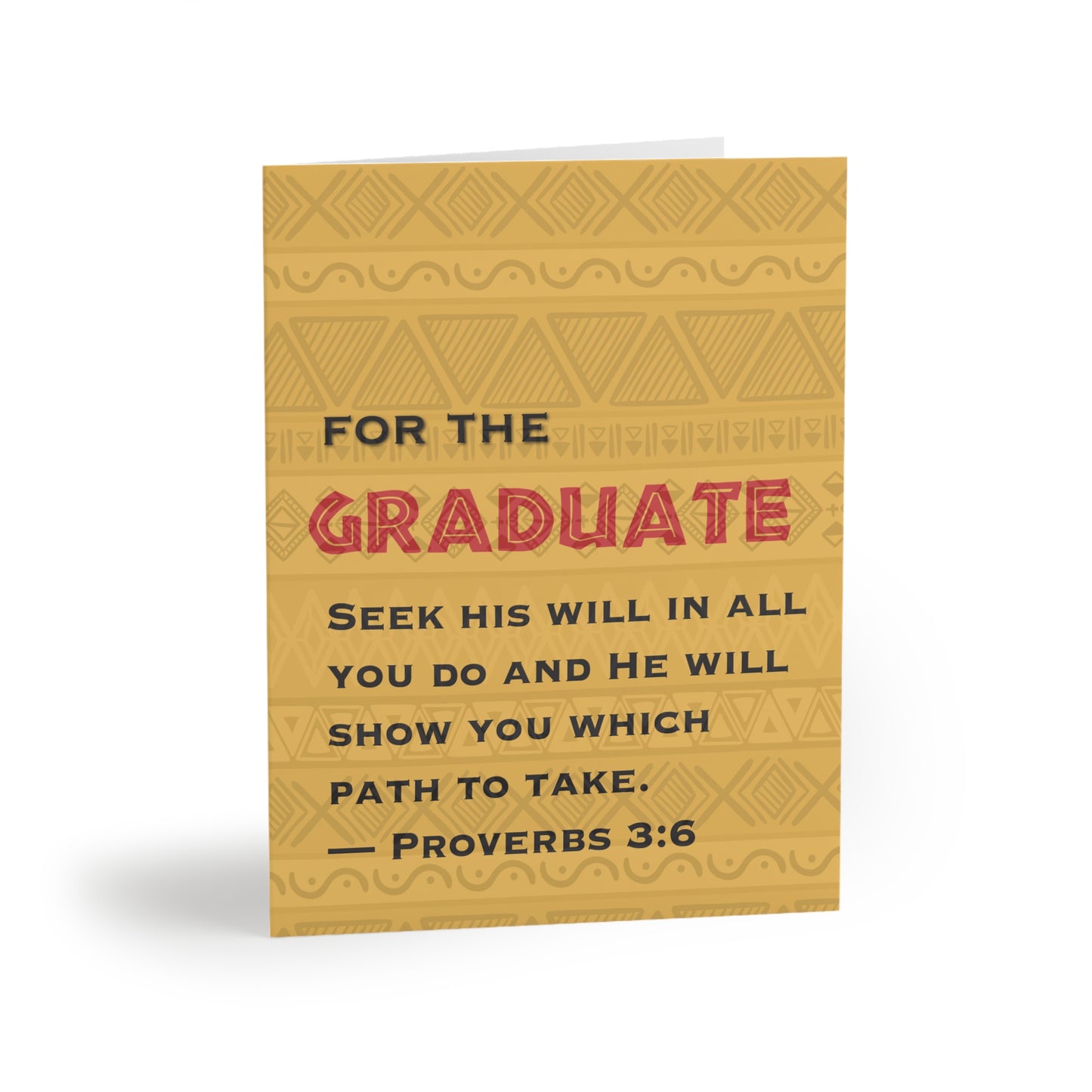 Graduation Greeting Cards with African Motif (8, 16, and 24 pcs)