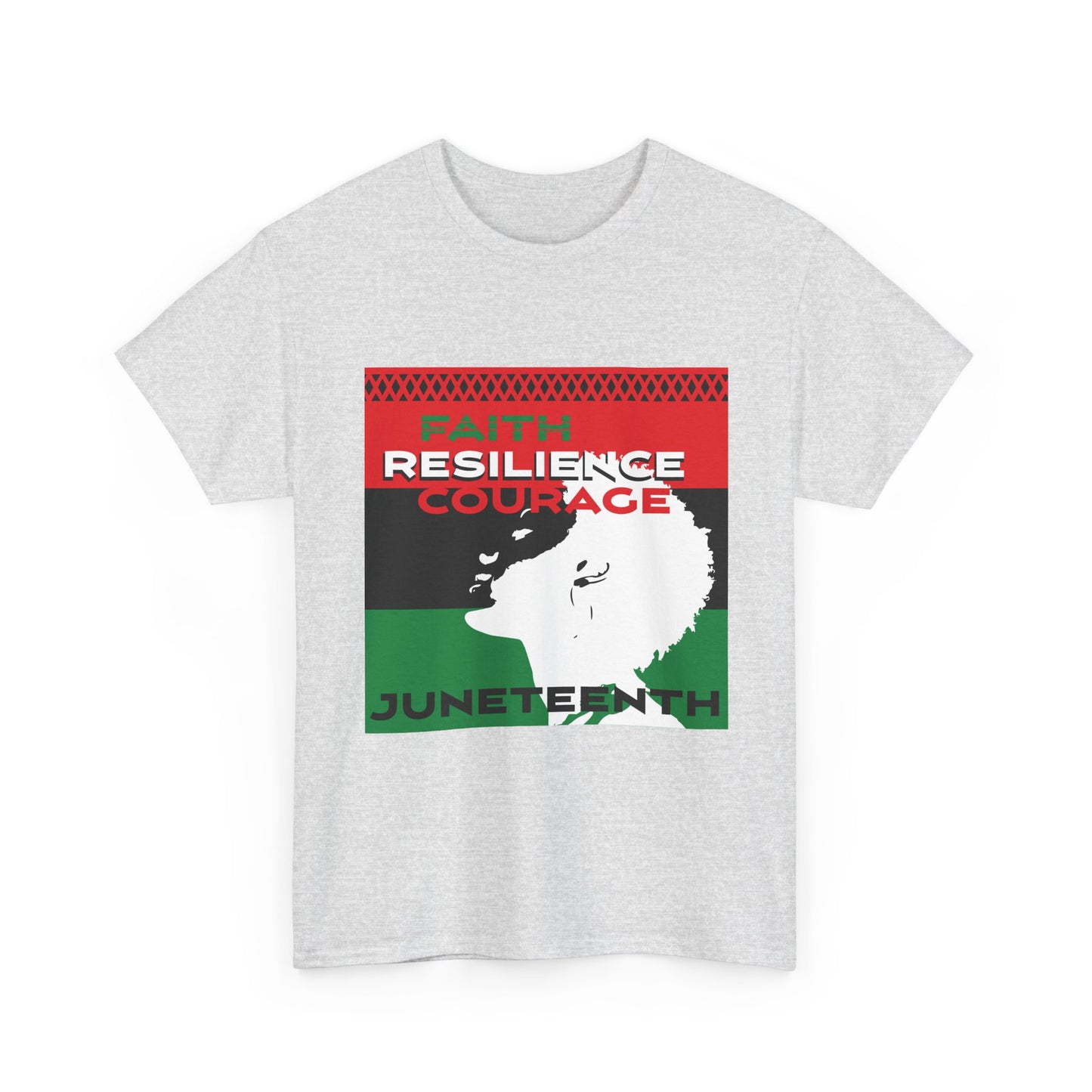 Juneteenth: Faith, Resilience, Courage Unisex Heavy Cotton Tee