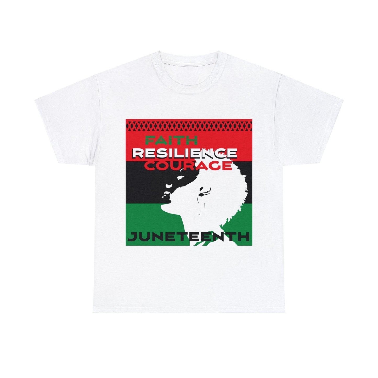 Juneteenth: Faith, Resilience, Courage Unisex Heavy Cotton Tee