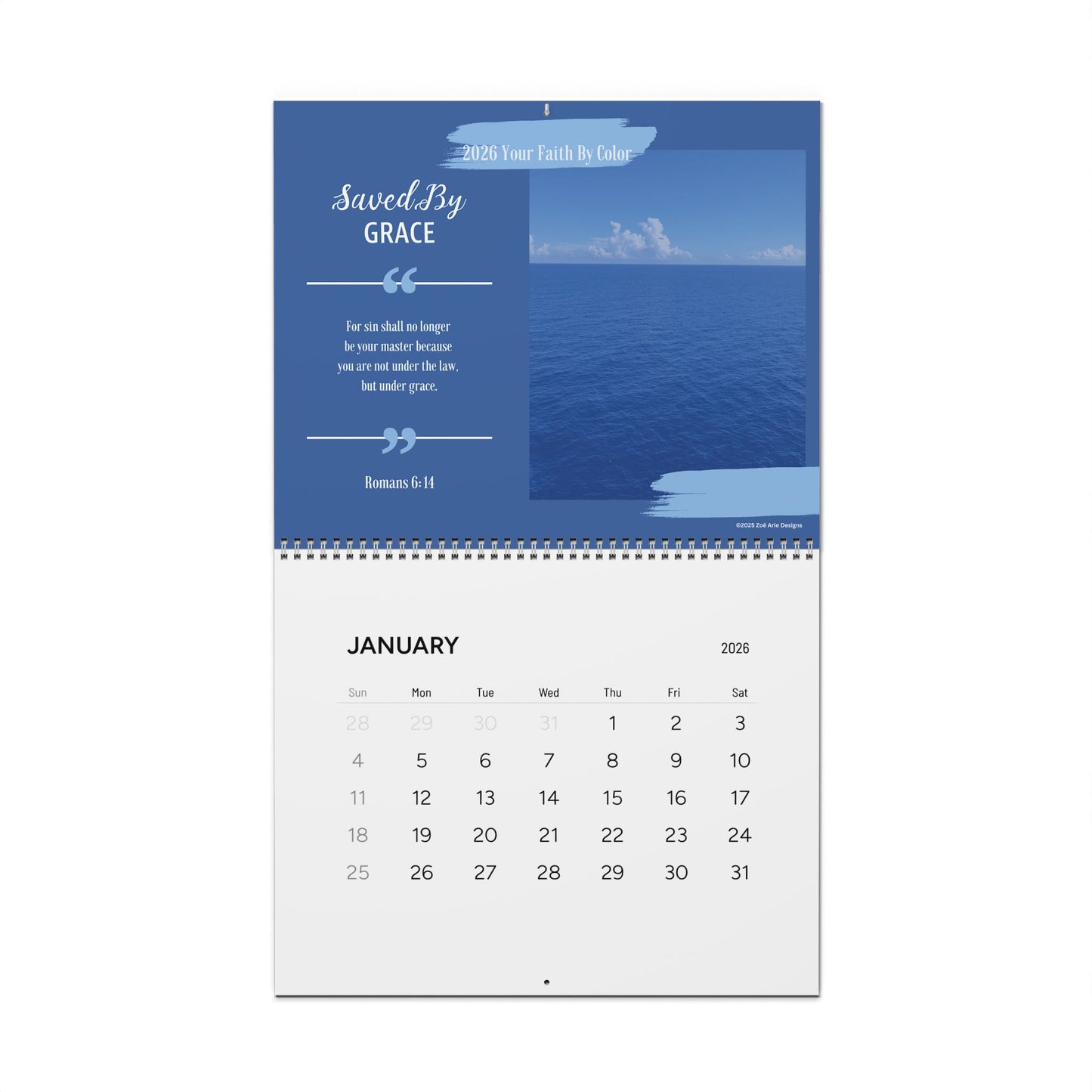 2026 Wall Calendar: Your Faith by Color