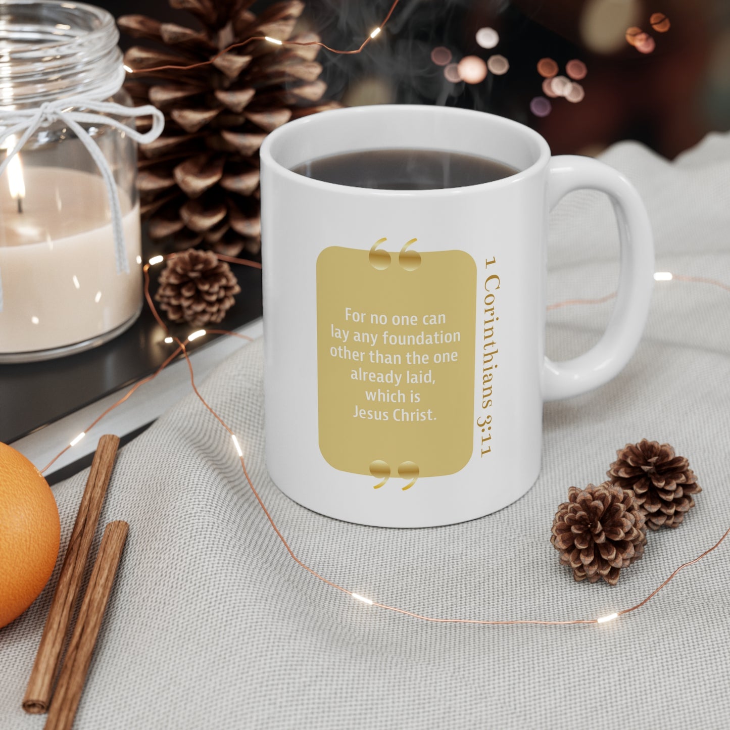 Ceramic Mug 11oz: Your Faith By Color - Gold