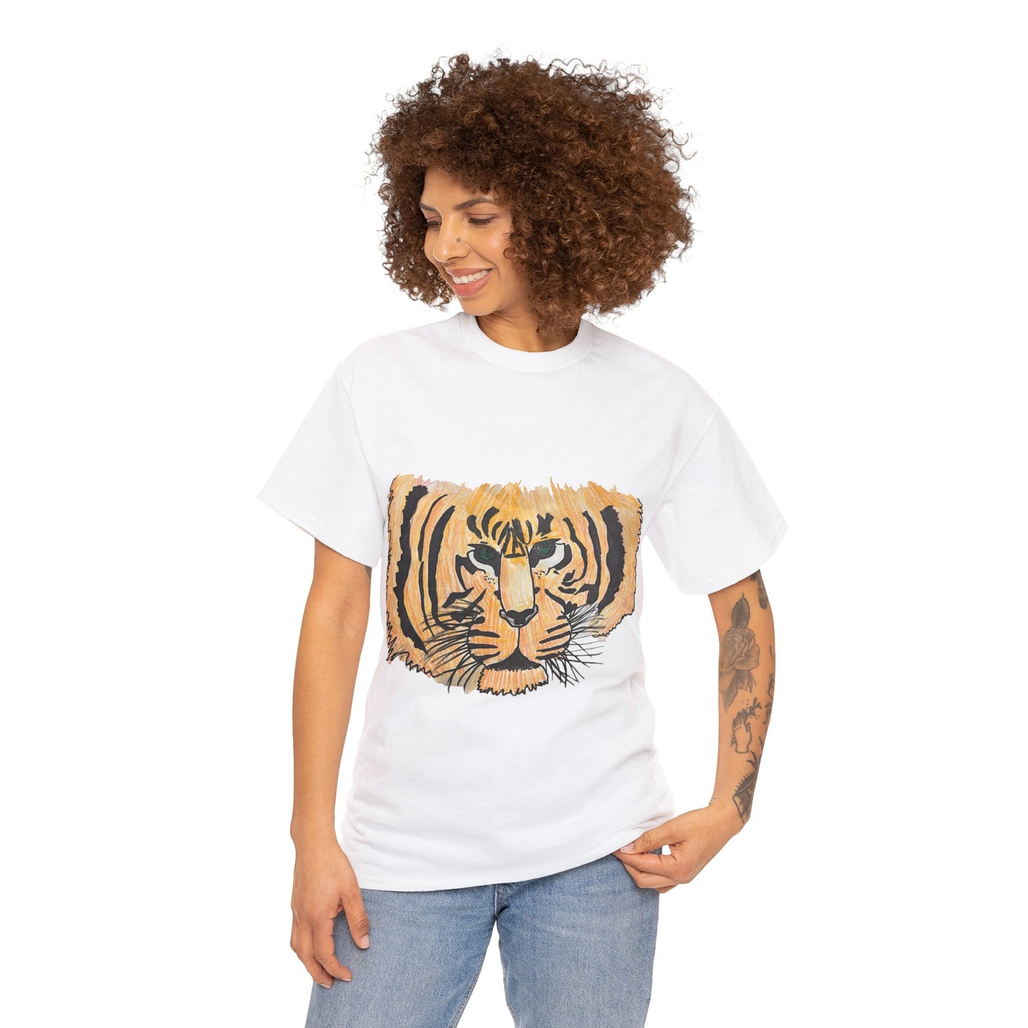 Unisex Heavy Cotton Tee: Lillian's Tiger