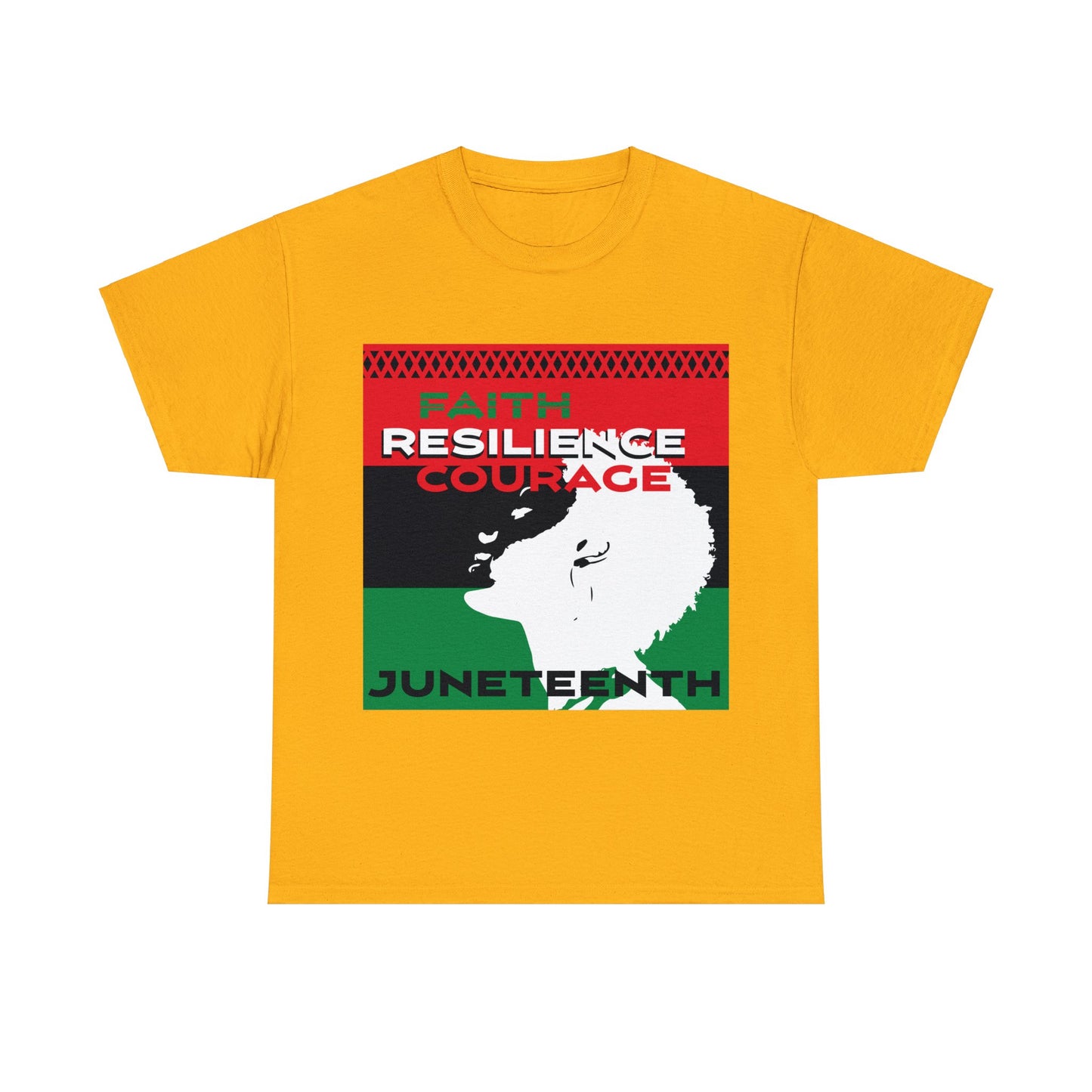 Juneteenth: Faith, Resilience, Courage Unisex Heavy Cotton Tee