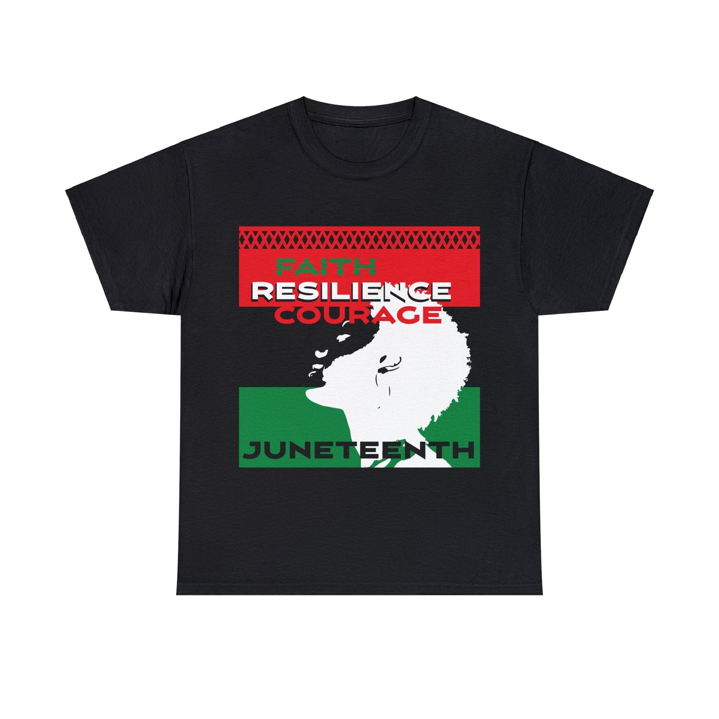 Juneteenth: Faith, Resilience, Courage Unisex Heavy Cotton Tee