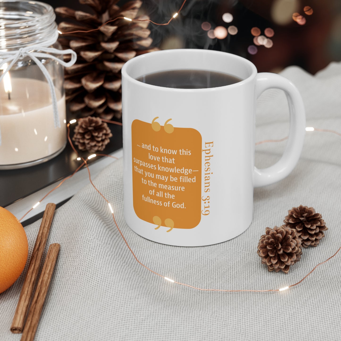 Ceramic Mug 11oz: Your Faith By Color - Orange