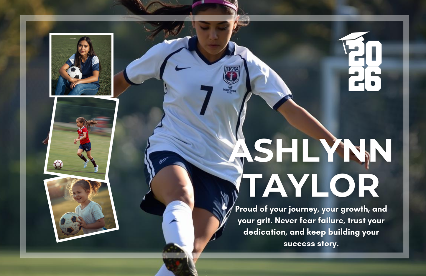 Editable Yearbook Ad Template | Senior Tribute Bundle - Half and Quarter Page - Theme: In The Game