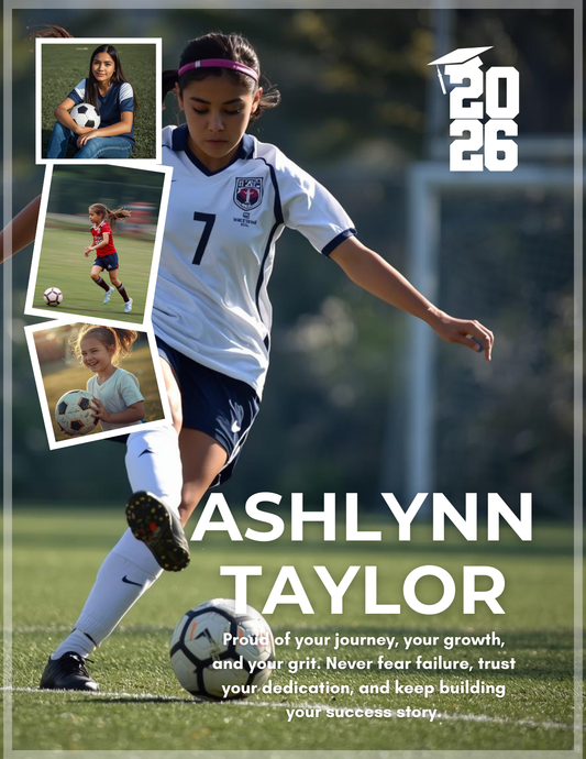 Editable Yearbook Ad Template | Senior Tribute Bundle - Half and Quarter Page - Theme: In The Game