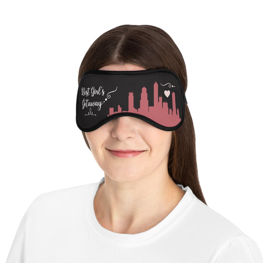 Best Girl's Getaway Sleeping Mask - Pink on Black