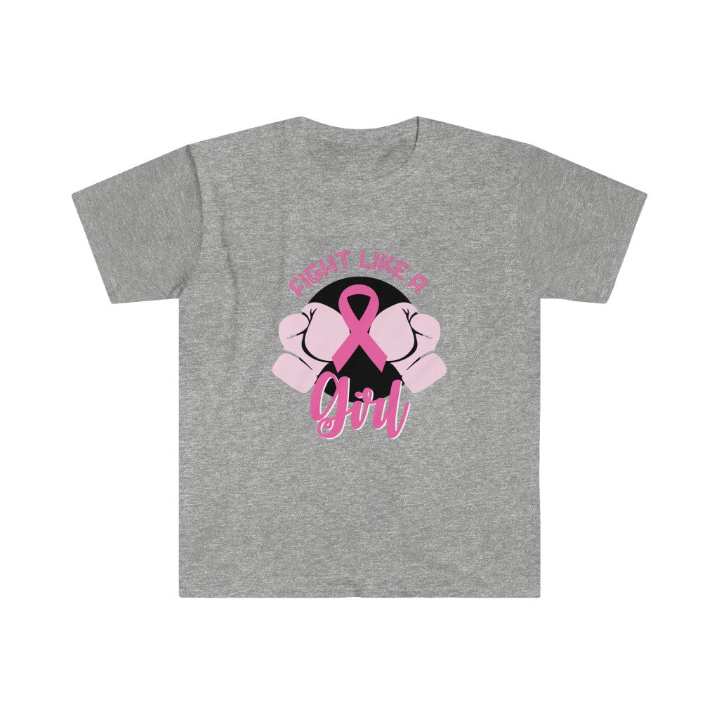 Breast Cancer Awareness: "Fight Like A Girl" Unisex Softstyle T-Shirt