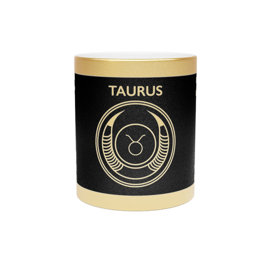 Taurus - 11 Oz Metallic Mug (Silver / Gold)