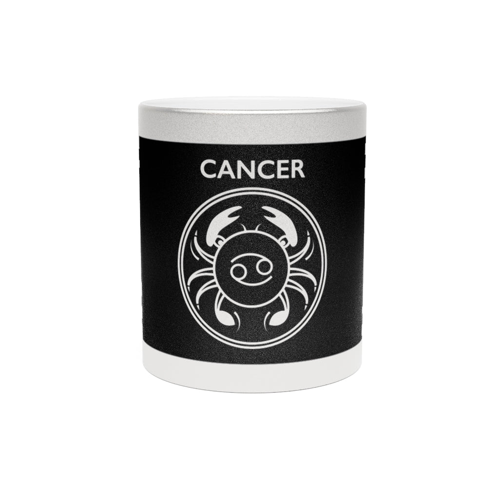 Cancer - 11 Oz Metallic Mug (Silver / Gold)