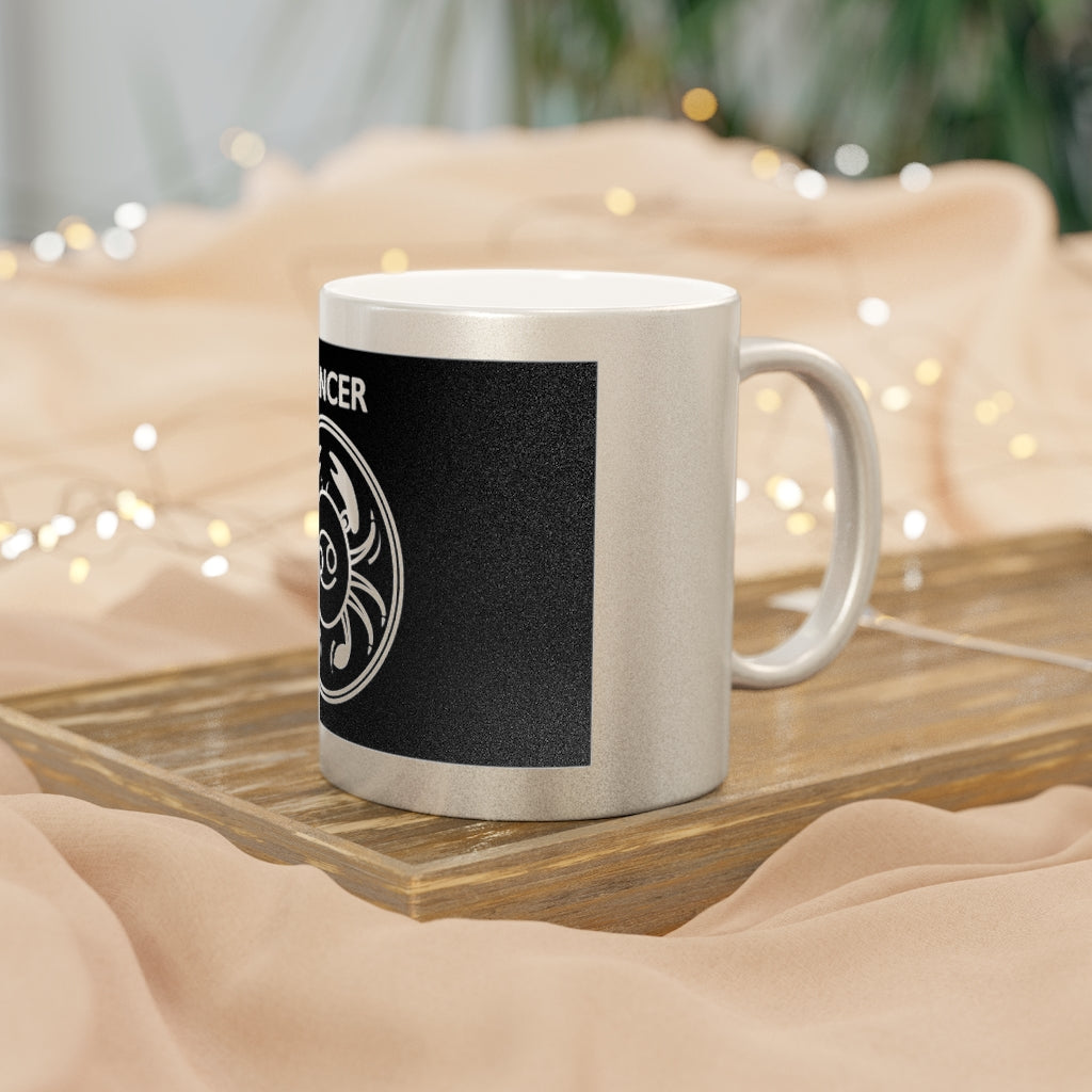 Cancer - 11 Oz Metallic Mug (Silver / Gold)