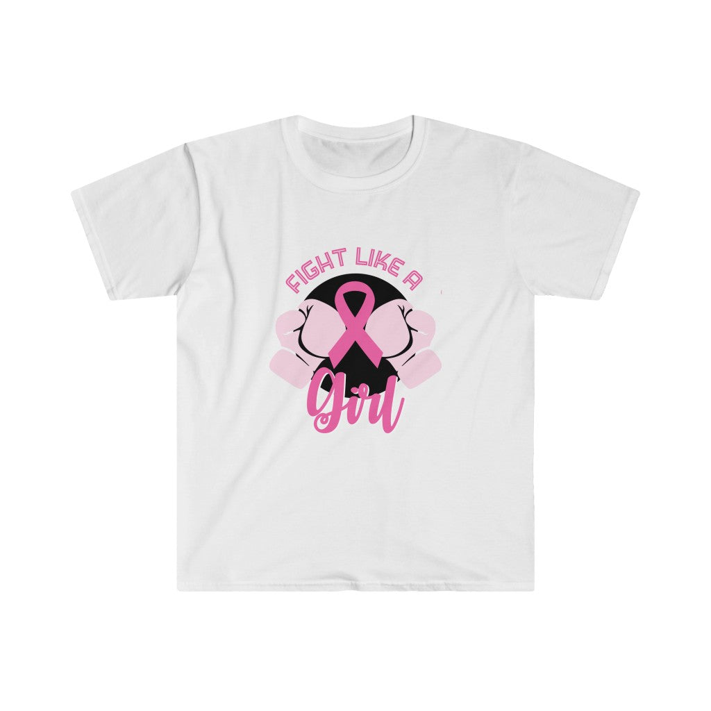 Breast Cancer Awareness: "Fight Like A Girl" Unisex Softstyle T-Shirt