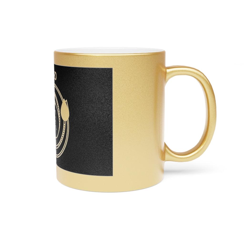 Leo - 11 Oz Metallic Mug (Silver / Gold)