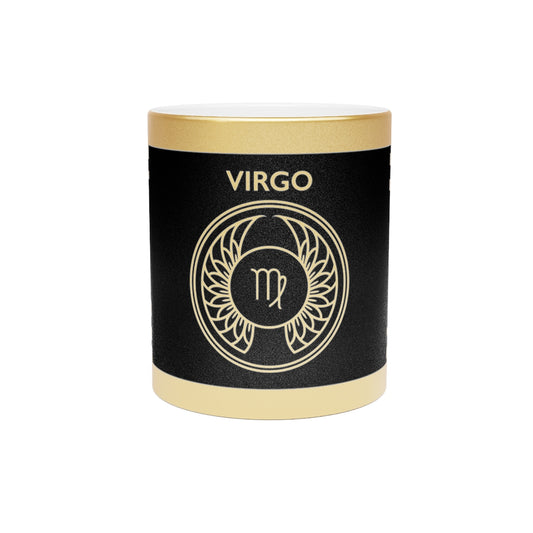 Virgo - 11 Oz Metallic Mug (Silver / Gold)