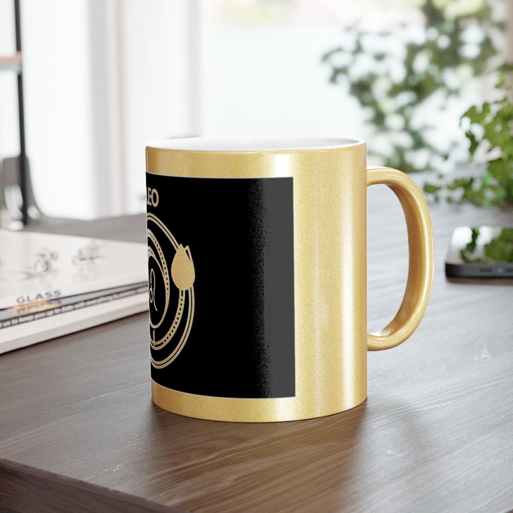 Leo - 11 Oz Metallic Mug (Silver / Gold)