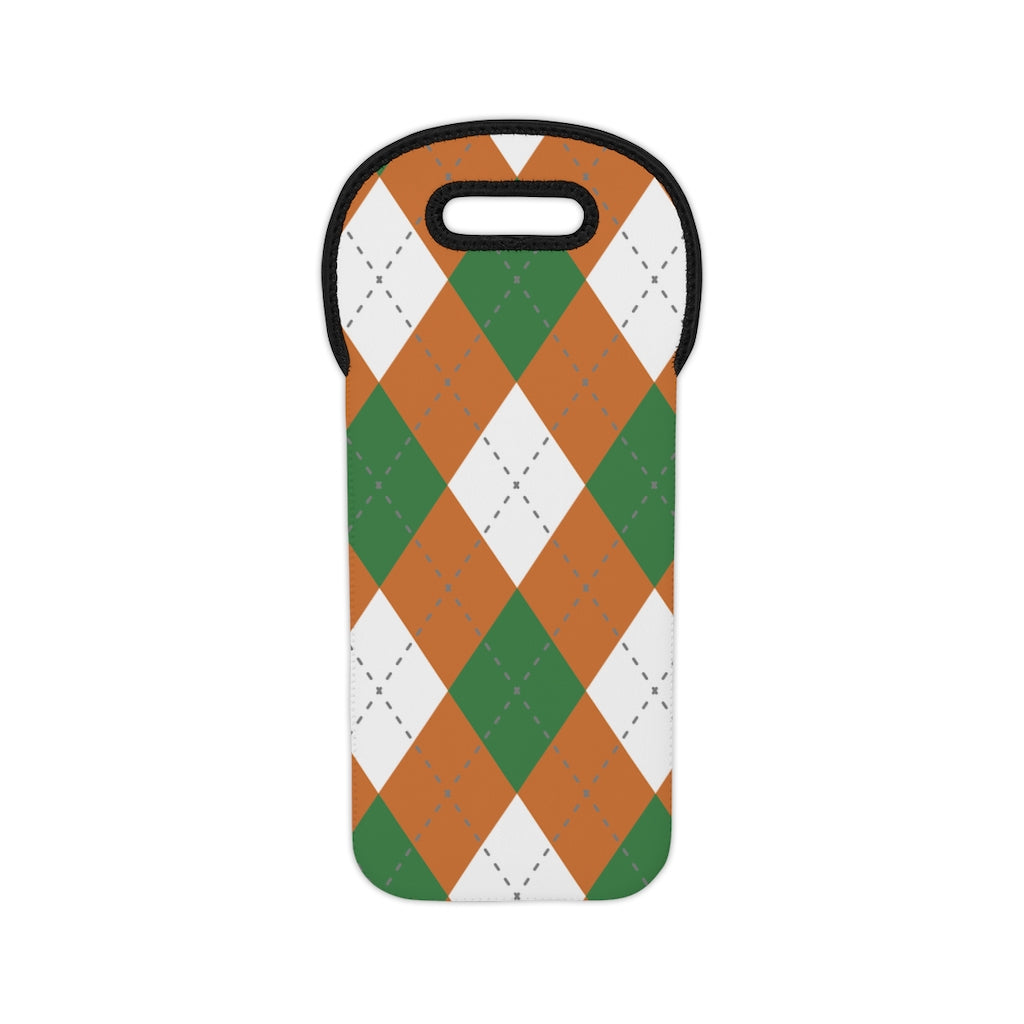 Wine Tote Bag - Argyle: FAMU College Colors