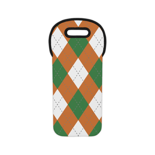 Wine Tote Bag - Argyle: FAMU College Colors