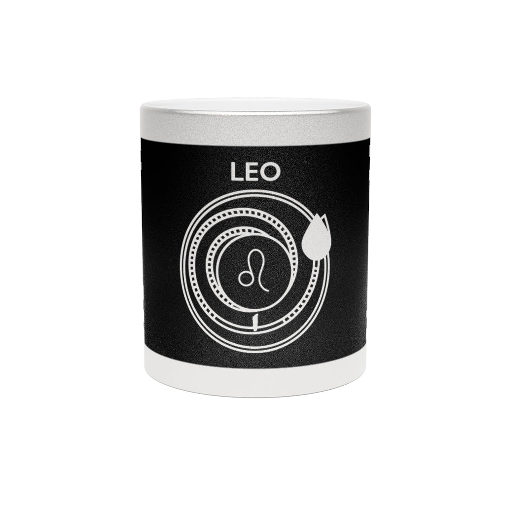 Leo - 11 Oz Metallic Mug (Silver / Gold)