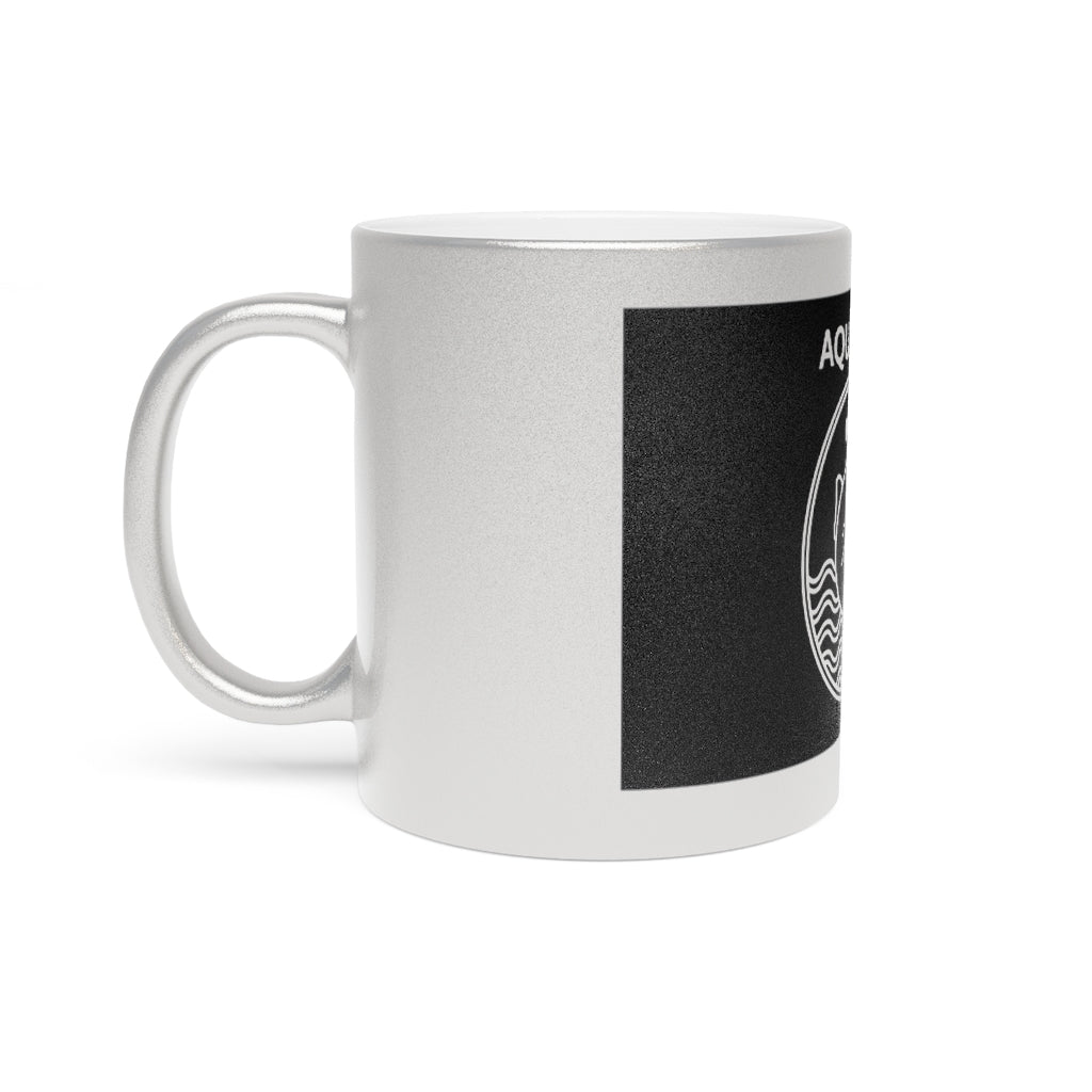 Aquarius - 11 Oz Metallic Mug (Silver / Gold)