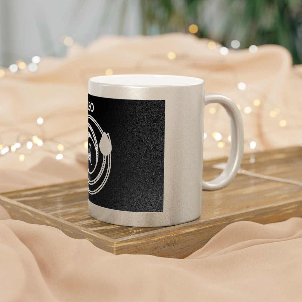 Leo - 11 Oz Metallic Mug (Silver / Gold)