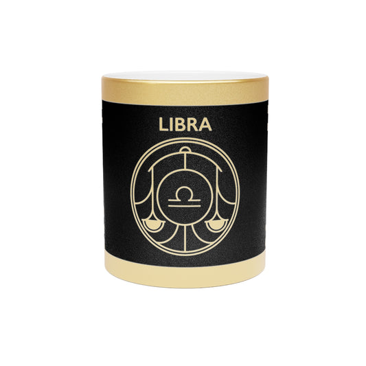 Libra - 11 Oz Metallic Mug (Silver / Gold)